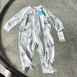 Gray Bear Print Kids One Piece NWT